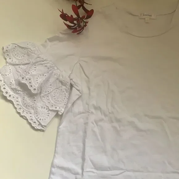 💥STELLA Tweed Top With Crochet Ruffle Sleeves💥 - Picture 5 of 13